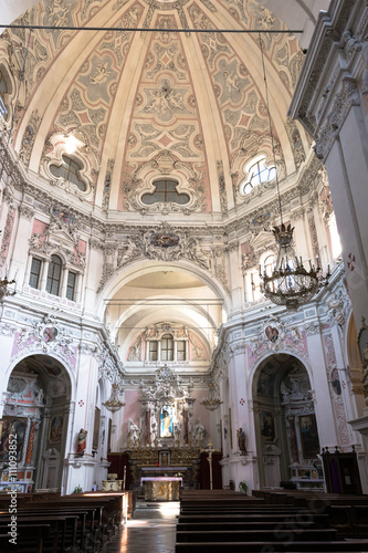 The interior of the Sanctuary in Cherasco  Italy  