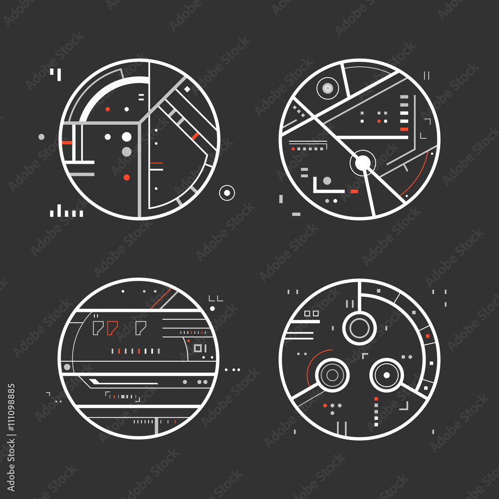 Fototapeta premium Futuristic design elements.