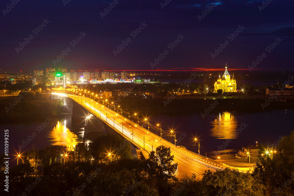 Night view of Nizhny Novgorod