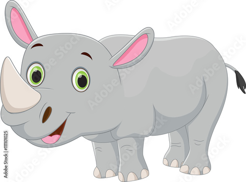 cute rhino cartoon
