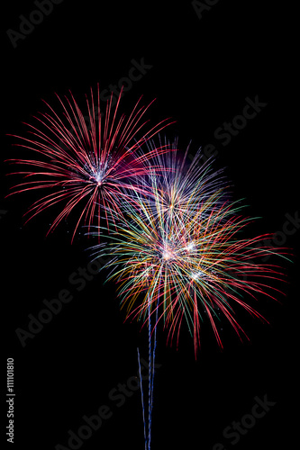 Beautiful colorful firework isolated display for celebration hap © lukyeee_nuttawut