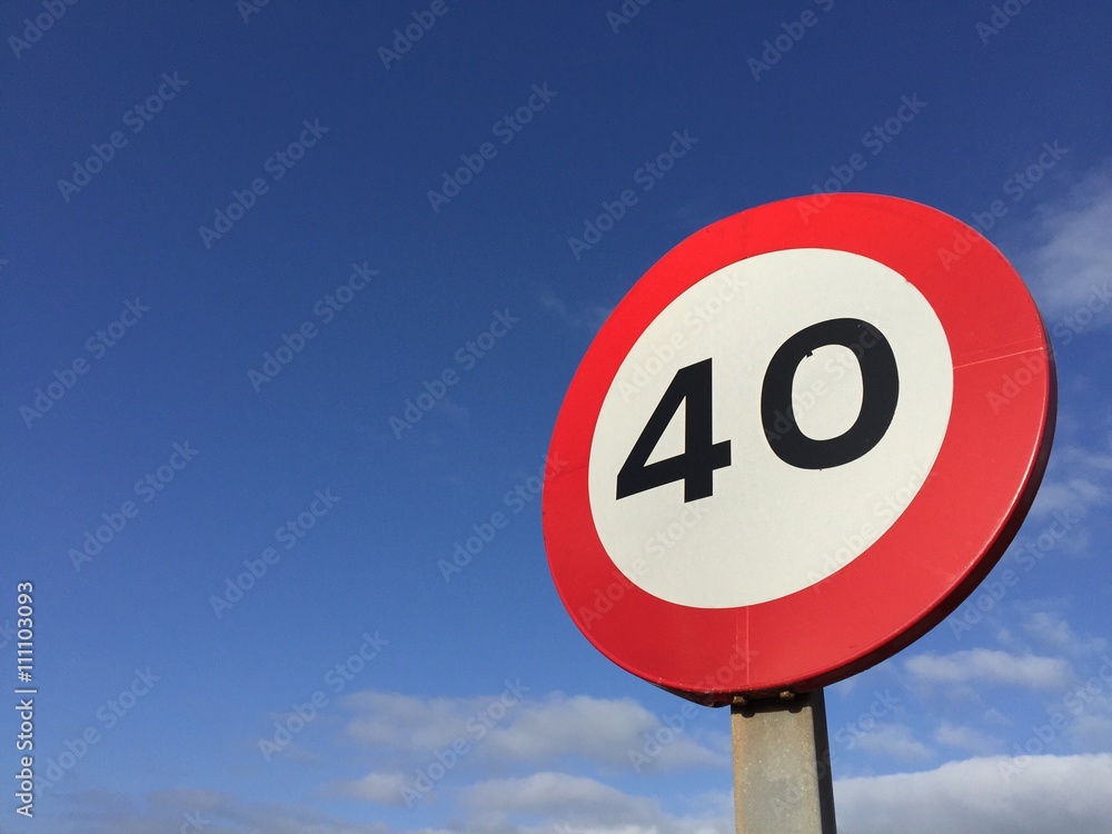 traffic sign speed limit 40