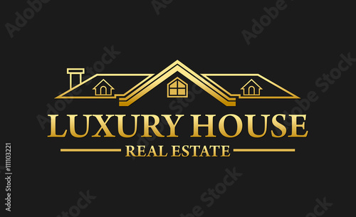 Luxury House Real Estate Logo