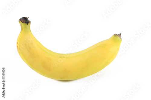 Fresh bananas on a white background.