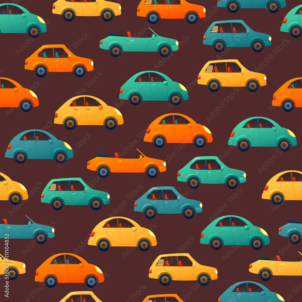 Car vector seamless pattern Car vector seamless pattern