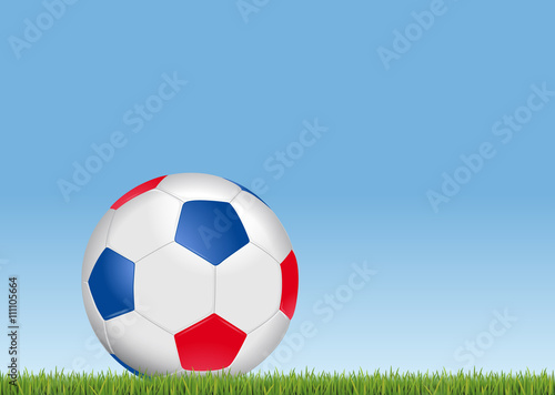 Ballon de foot tricolore - Bleu Blanc Rouge