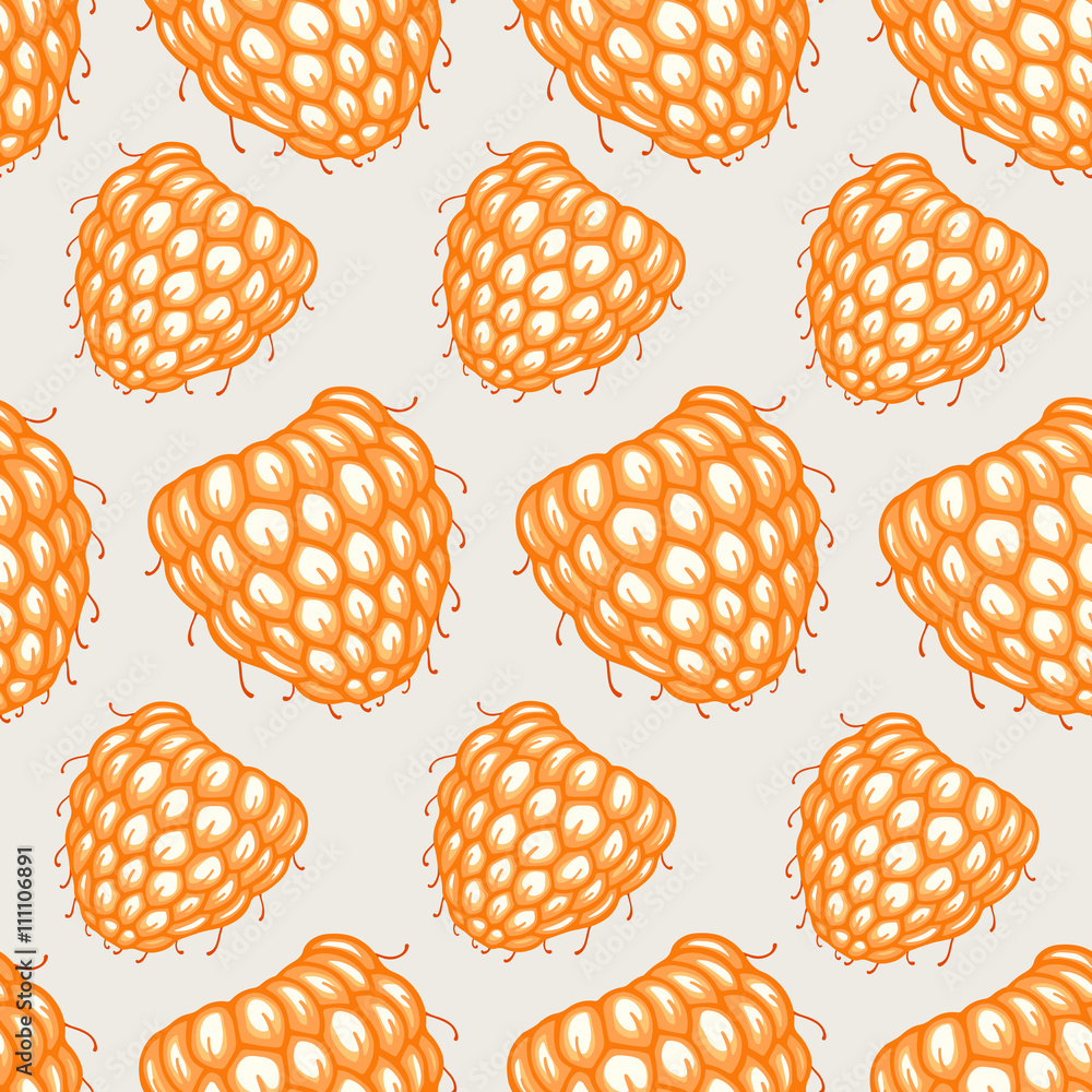 Seamless pattern with aspberries Seamless pattern with aspberries