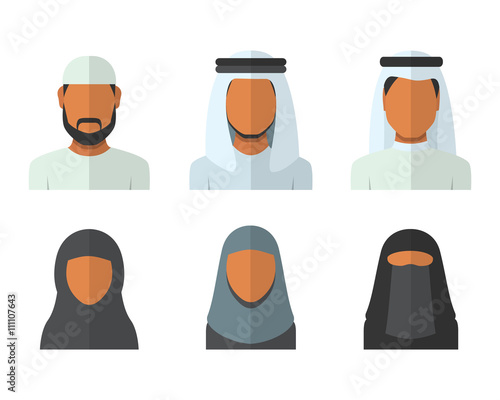Arabic man and woman set