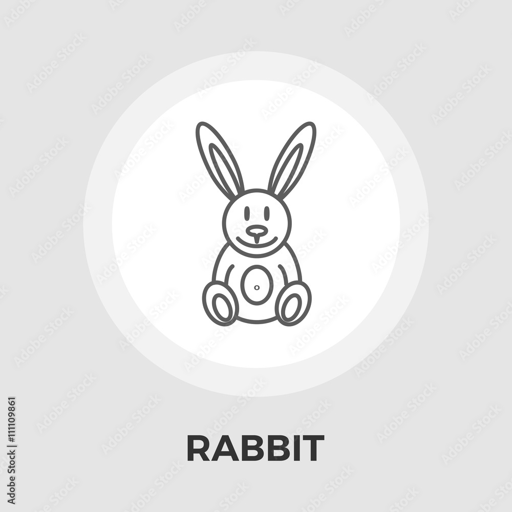 Rabbit toy vector flat icon Rabbit toy vector flat icon