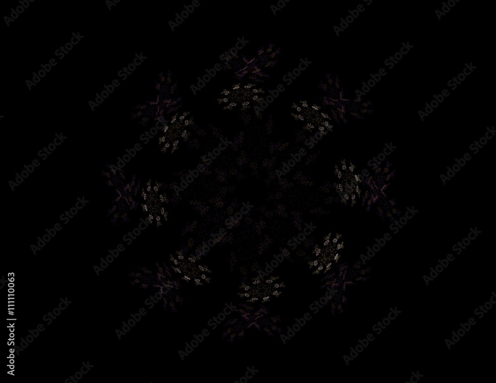 Fototapeta premium Lacy colorful clockwork pattern. Digital fractal art design. Abstract design of sacred symbols signs geometry.