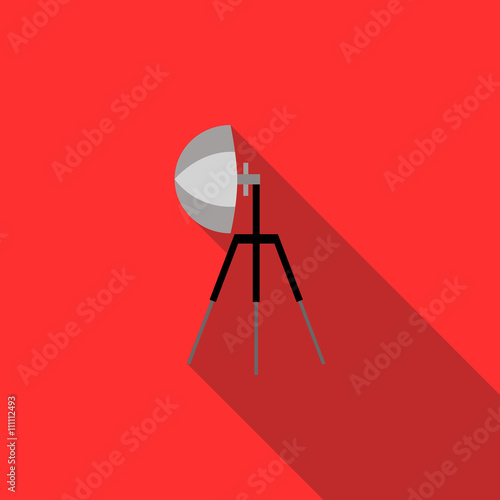 Studio flash icon in flat style