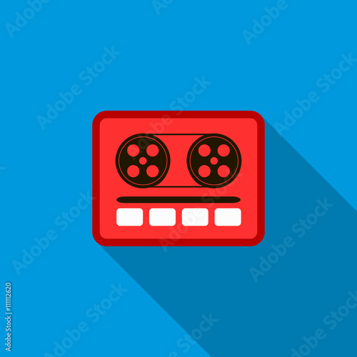 Boom box or radio cassette tape player icon 