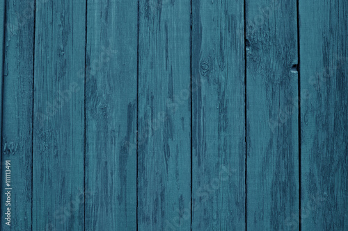 Blue wooden texture for background usage. Texture of deep blue wooden fence.