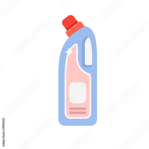 Detergent bottle vector illustration. Flat cleaning agent. Plast