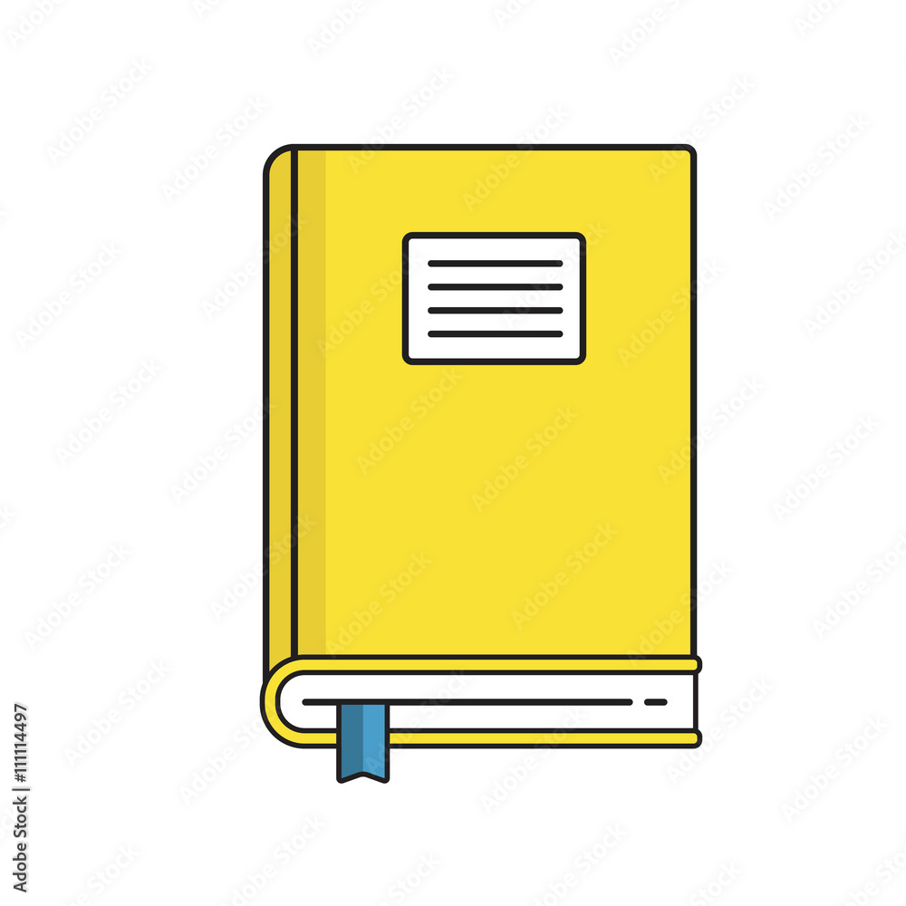 Colorful book on white background Colorful book on white background