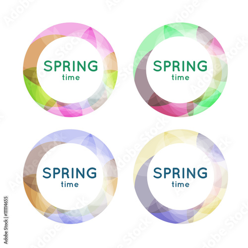 Colorful Abstract Background with text. Spring abstract banner.