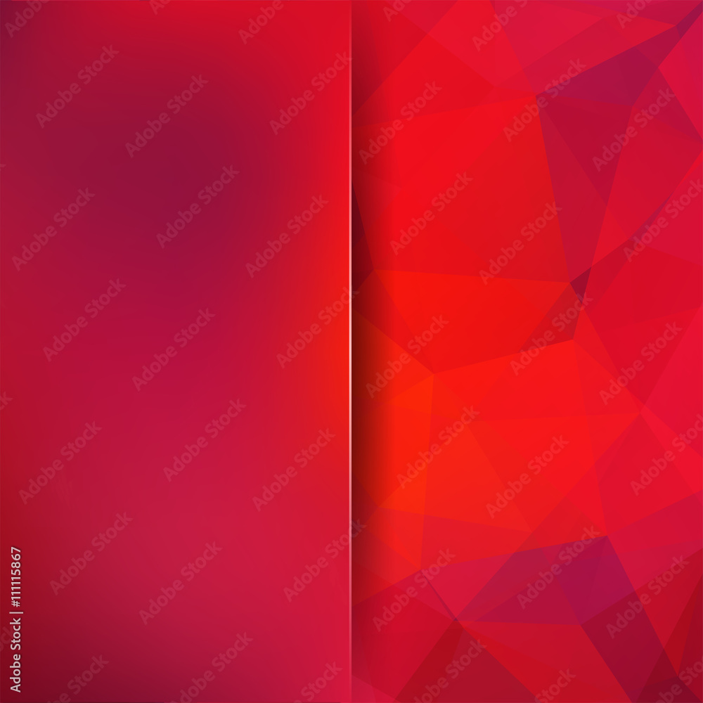Fototapeta premium Abstract geometric style red background. Red business background