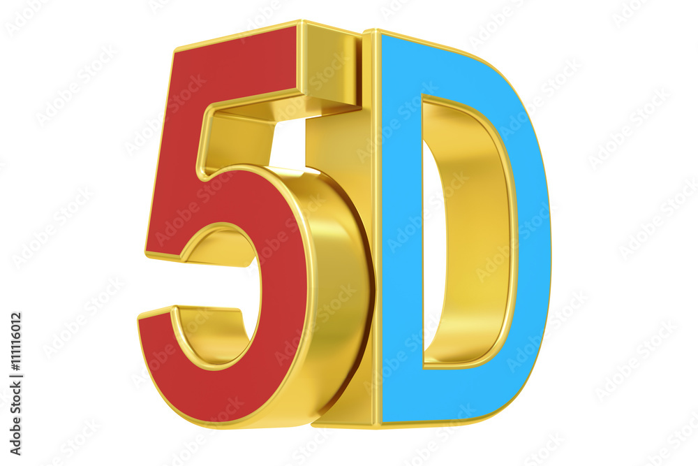 5D logo, 3D rendering