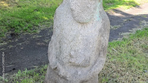 Polovtsian stone statues. Ukraine.	Are made in the 9-13th centuries. Sculptures are made of gray sandstone. photo