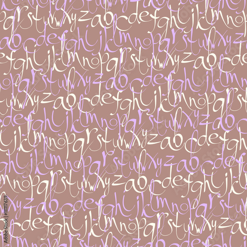 Seamless pattern with hand drawn letters © irenemuse