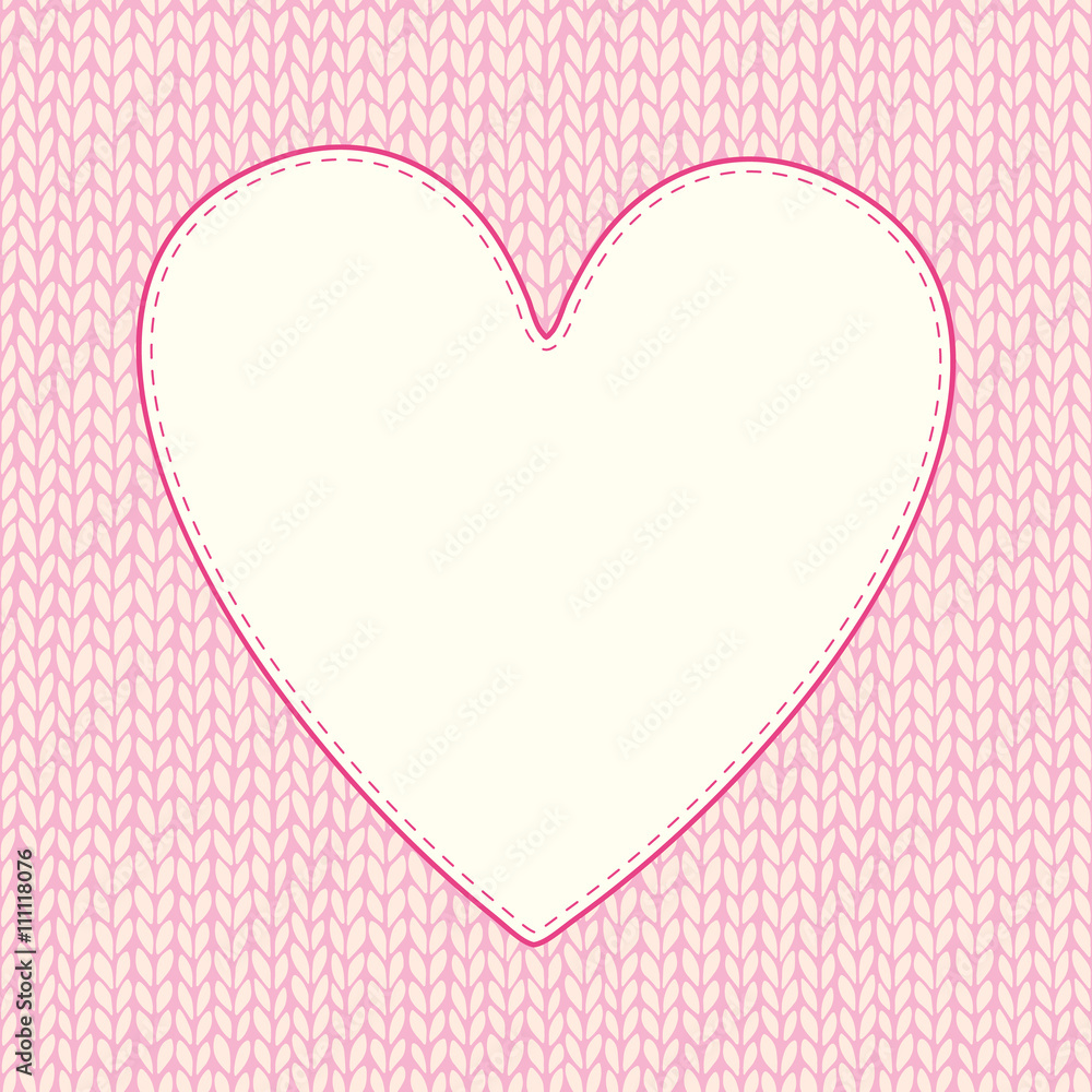 Seamless knitted pattern with frame Seamless knitted pattern with frame