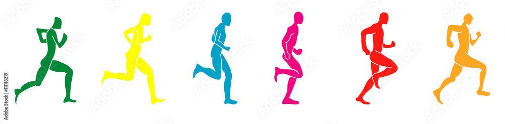 Hand drawing running cycle in EPS 8 format Hand drawing running cycle in EPS 8 format
