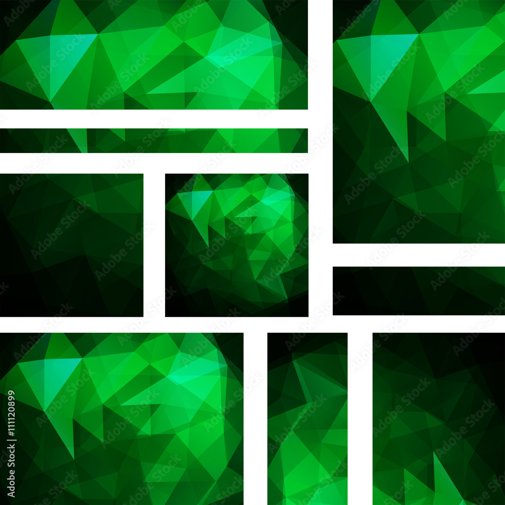 Fototapeta premium Set of banner templates with abstract background. 