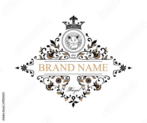Monogram design elements. Prestige Logo Designs. Elegant line art logo design for Restaurant, Hotel, Heraldic, Jewelry, Fashion, Royalty, Cafe, Wedding invitation, Business card. Vector illustration.