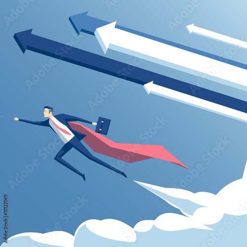 Businessman superman illustration