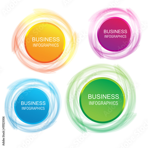 Vector circle infographic business template design. Can be used