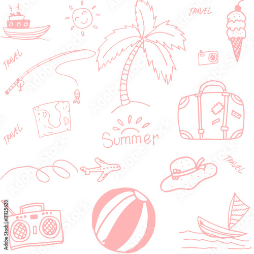 picnic summer doodle