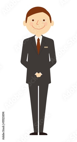 コンシェルジュ　男性　全身　働く人々　