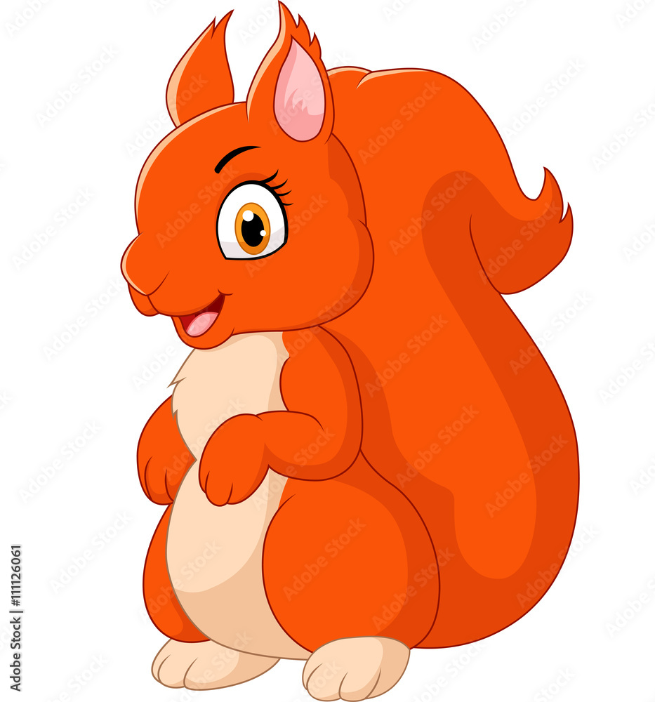 Cartoon adorable squirrel Cartoon adorable squirrel
