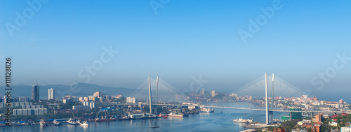 Vladivostok cityscape daylight view. Panorama. © Vladimir Arndt