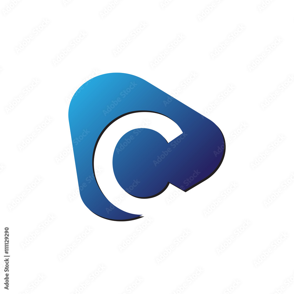 initial letter logo trianggle rounded c initial letter logo trianggle rounded c