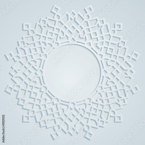 Round pattern islamic geometric ornament