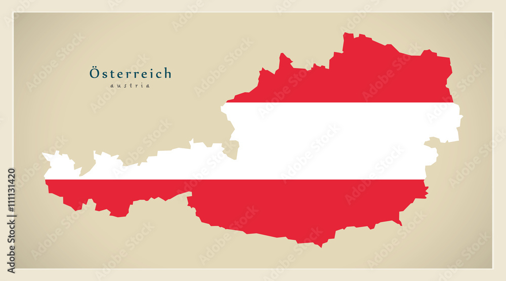 Modern Map - Austria AT