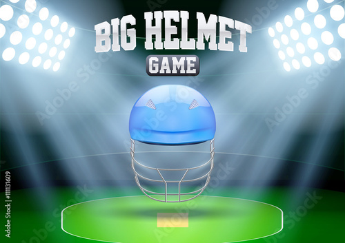 Background for posters night cricket stadium in the spotlight. Vector