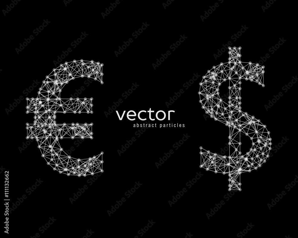 Illustration of euro and dollar sign Illustration of euro and dollar sign