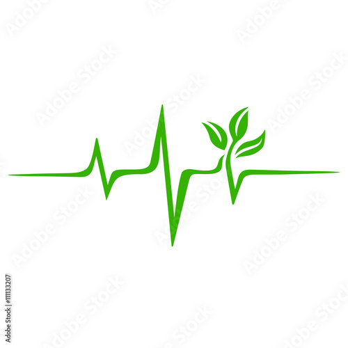 Go vegan, plant, frequency, green lifestyle, pulse, heartbeat