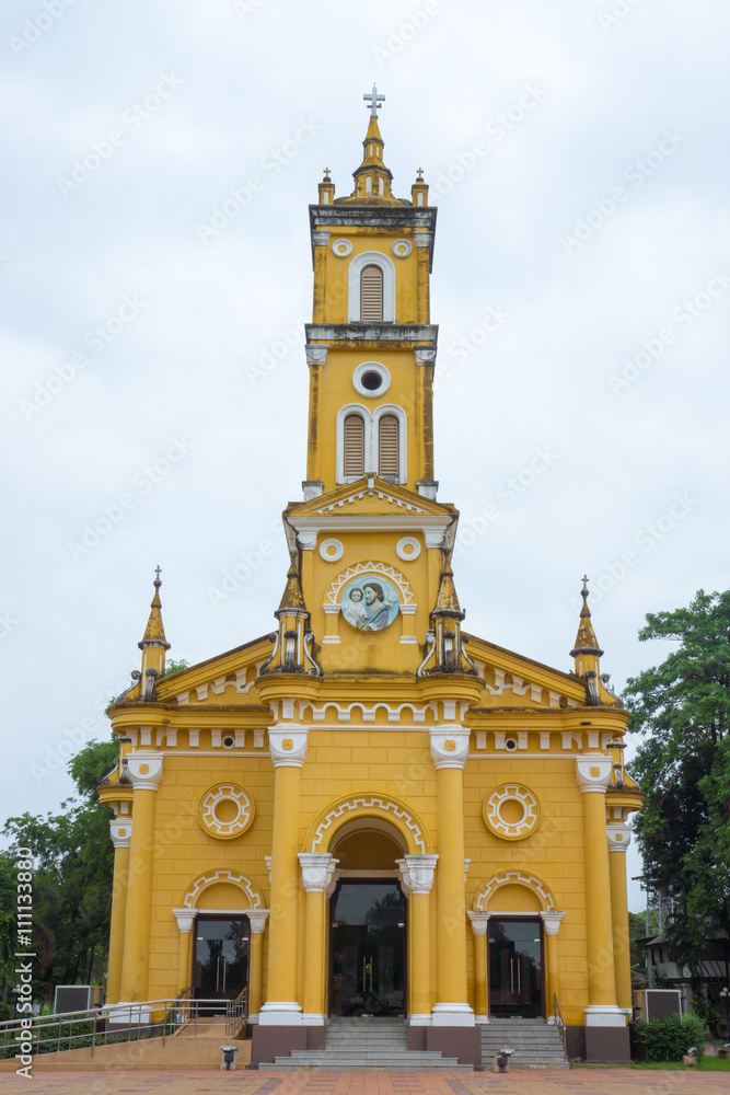 Obraz premium Ancient Church, Ayutthaya, (Thailand)