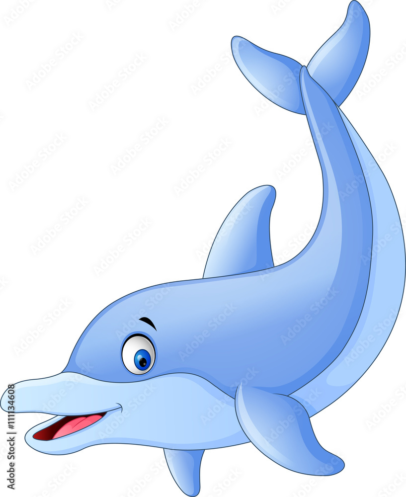 Obraz premium Cute dolphin cartoon