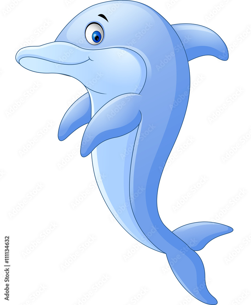 Fototapeta premium Cute dolphin cartoon
