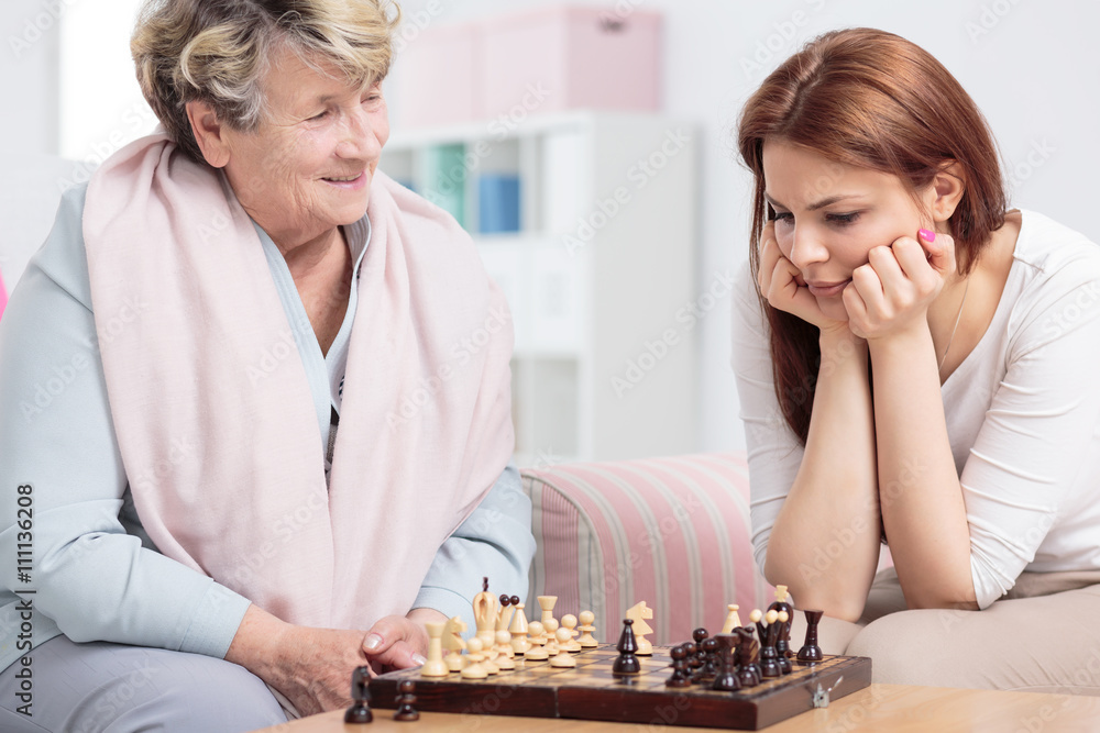 Check-mate! Grandma wins! Check-mate! Grandma wins!