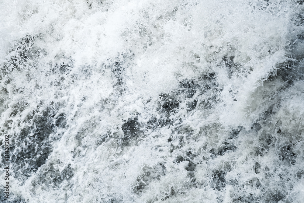Fast river water, natural background texture