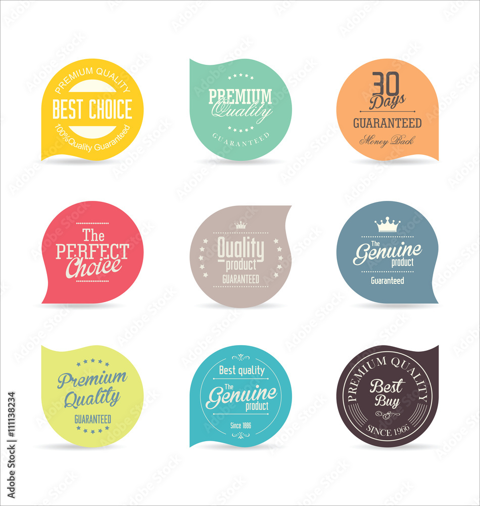 Fototapeta premium Modern badges collection
