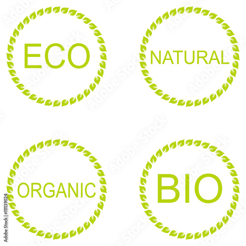 Eco organic label tag collection