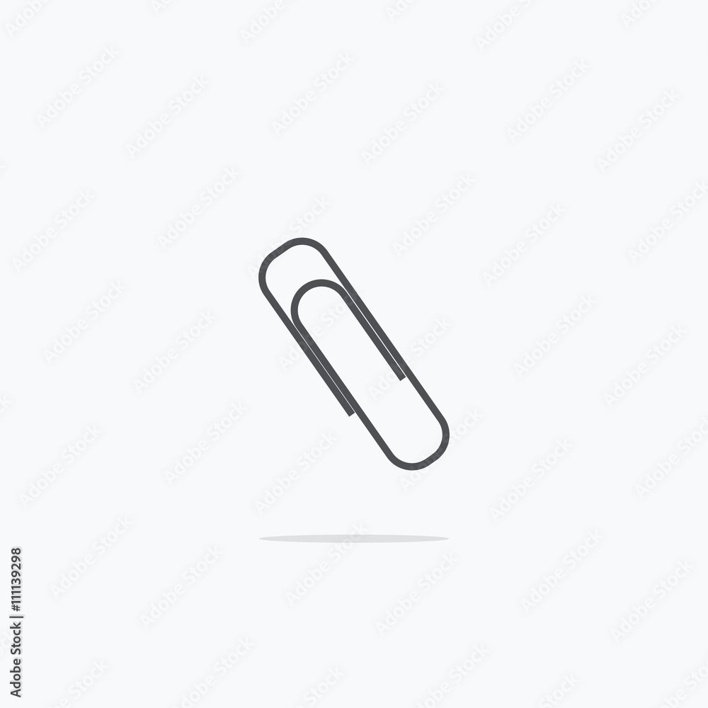 Clip. paperclip icon. Vector illustration on a light background. Clip. paperclip icon. Vector illustration on a light background.