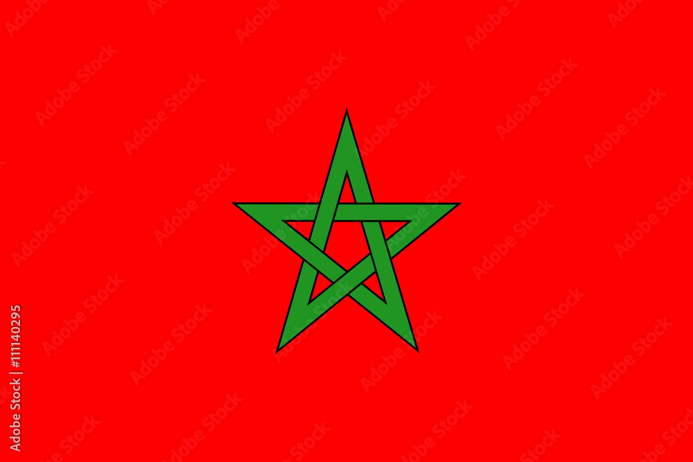 Obraz premium Morroco flag / Drapeau du Maroc