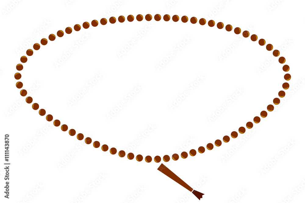Fototapeta premium Frame - Oval Prayer Beads 